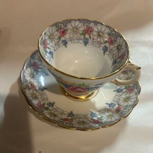 Vintage Rosina Bone China Teacup and Saucer Set